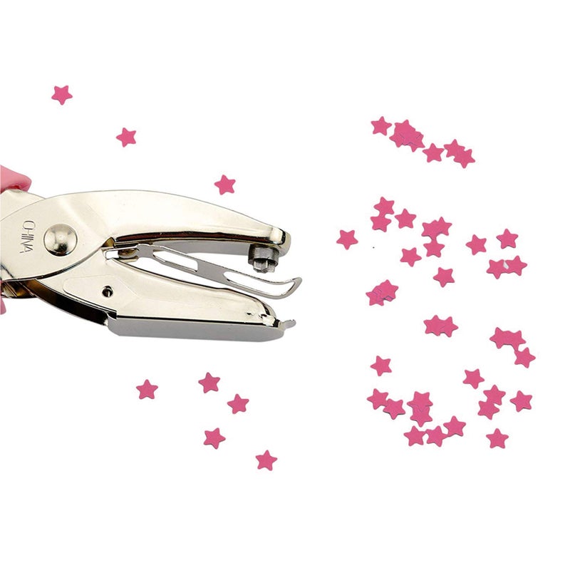 Jeemitery Jeemiter 2 Pack 1/4 Inch Star Shaped Metal Single Handheld Hole Paper Punch Punchers with Soft-Handled for Tags Clothing Ticket - Image 3